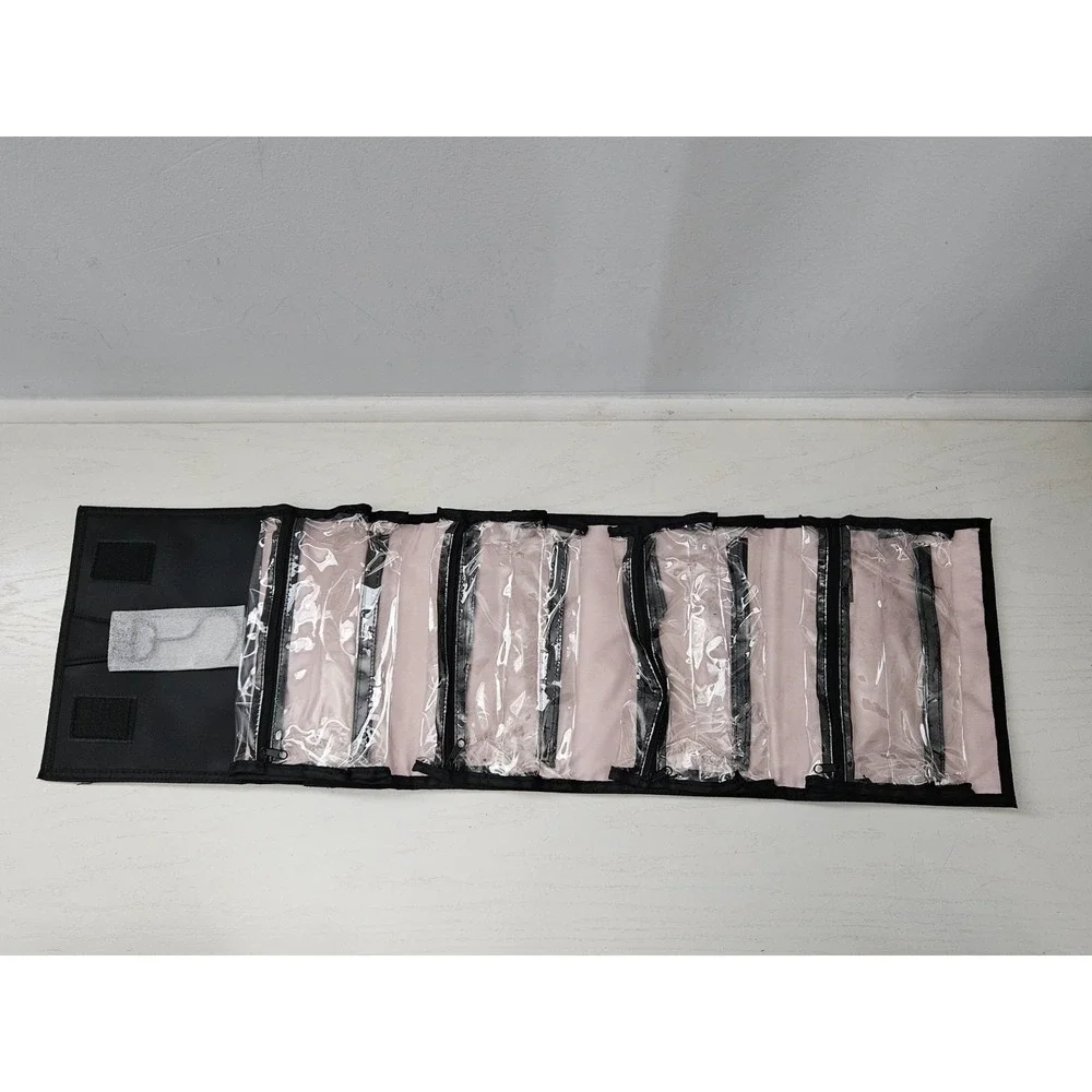 Mary Kay Travel Roll Up Bag - Black and‎ Pink Hanging Organizer Cosmetic Bag New